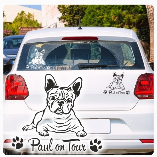 Autoaufkleber Französische Bulldogge Sticker Auto Aufkleber Hundeaufkleber A1625